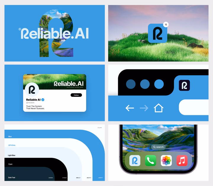 Reliable AI Brand Identity System — UI design by Yahyavision — Logo & Brand Designer
