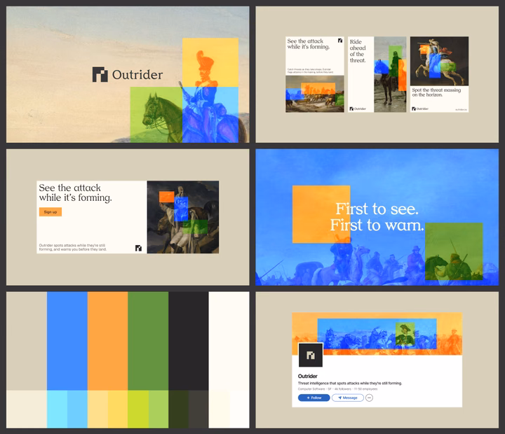 Outrider Brand Identity & Web Design Showcase — UI design by Dev Nath