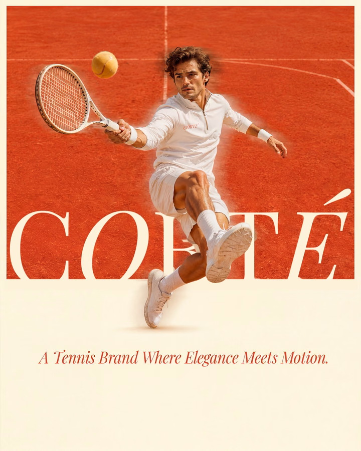 CORTÉ Tennis Brand Identity Showcase — UI design by Design Monks
