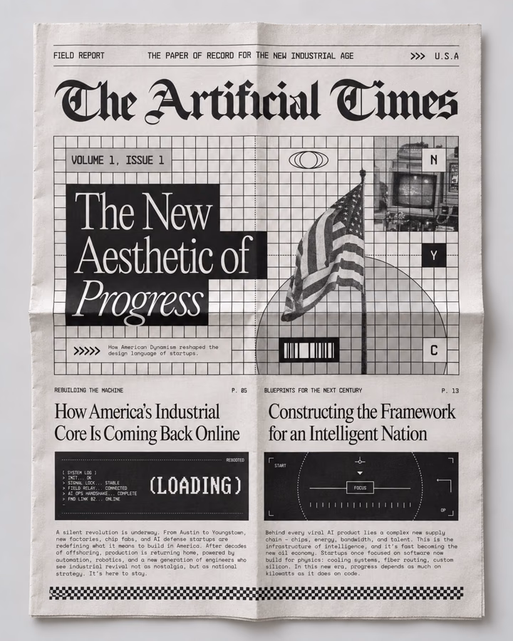 The Artificial Times Newspaper — UI design by Kyle Anthony Miller