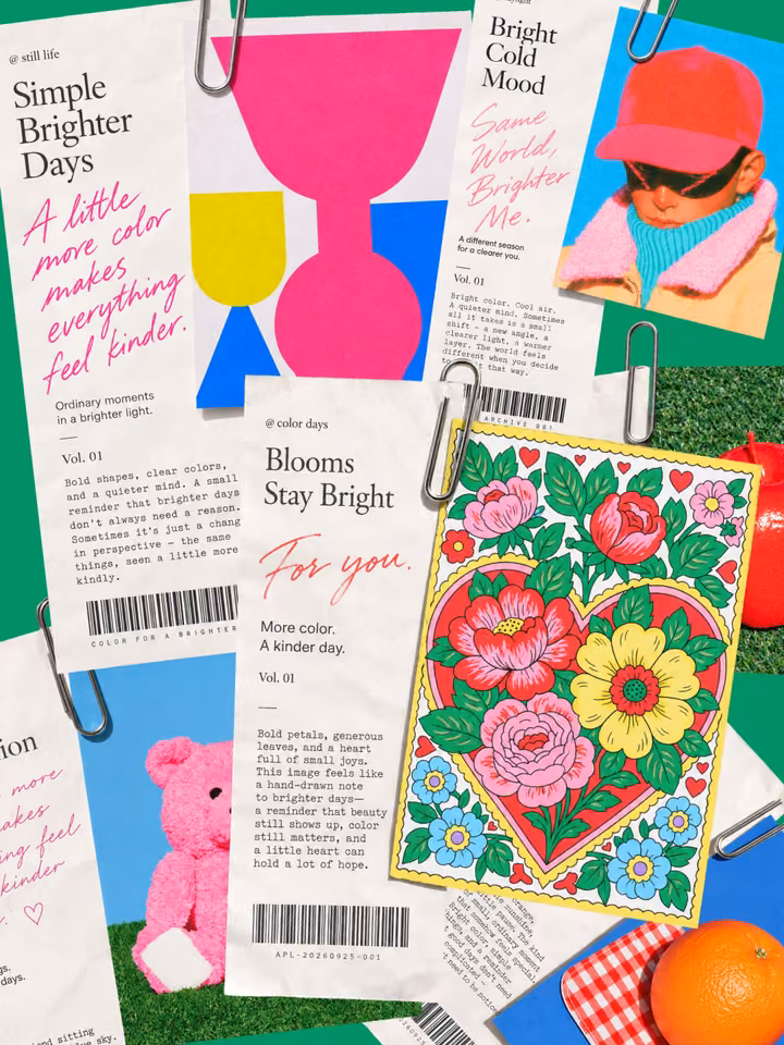 Bright Color Collage Poster Design — UI design by 노노아카이브
