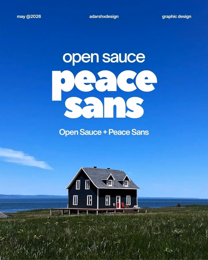 Open Sauce & Peace Sans Typography Showcase — UI design by Albia