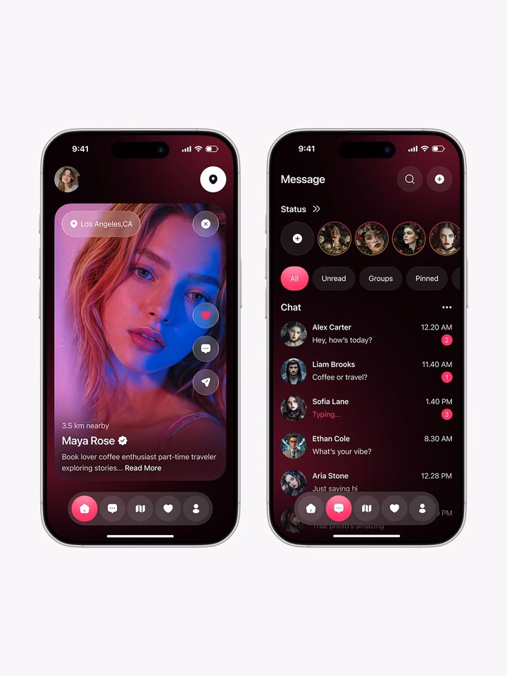 Dating & Social Matchmaking Mobile App UI — UI design by Sheikh Raihan