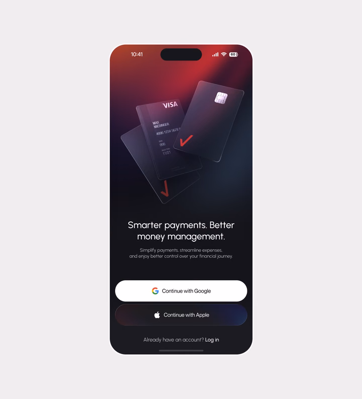 Payno Mobile App Signup Experience — UI design by Orbix Studio