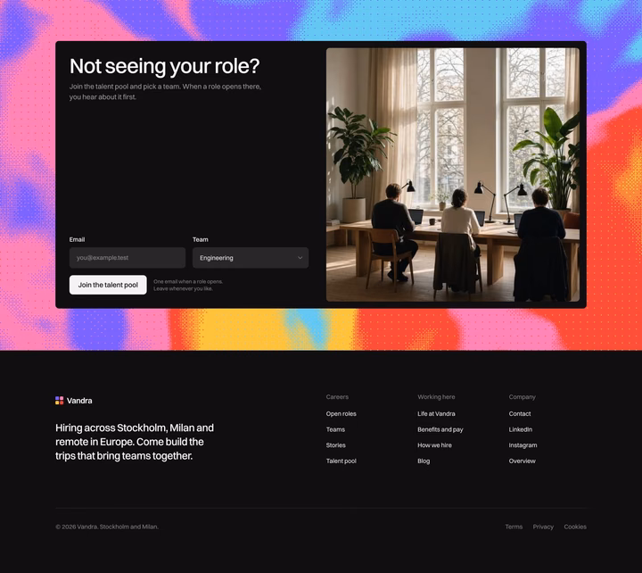 Modern Careers Page UI with Split Screen Layout — UI design by Michael Andreuzza
