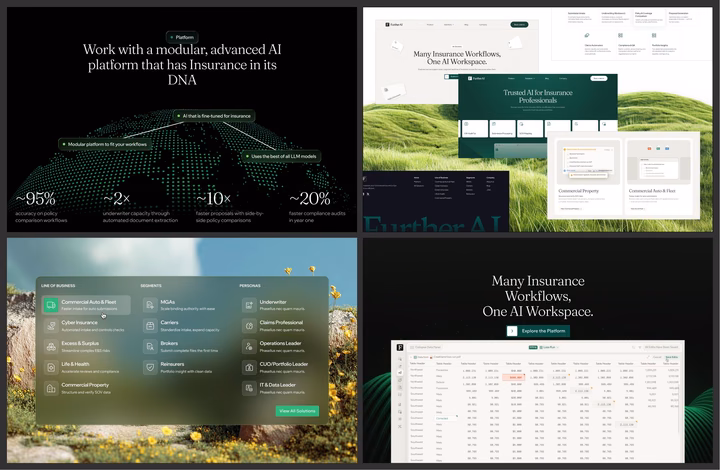 AI Insurance Platform Landing Page & Web App UI — UI design by Sahil