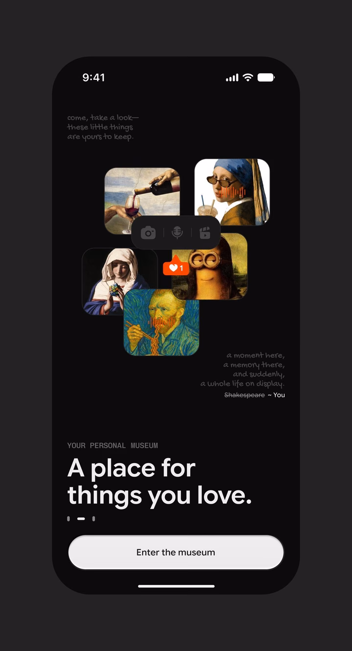 Personal Museum Immersive Mobile UI — UI design by Dottaa