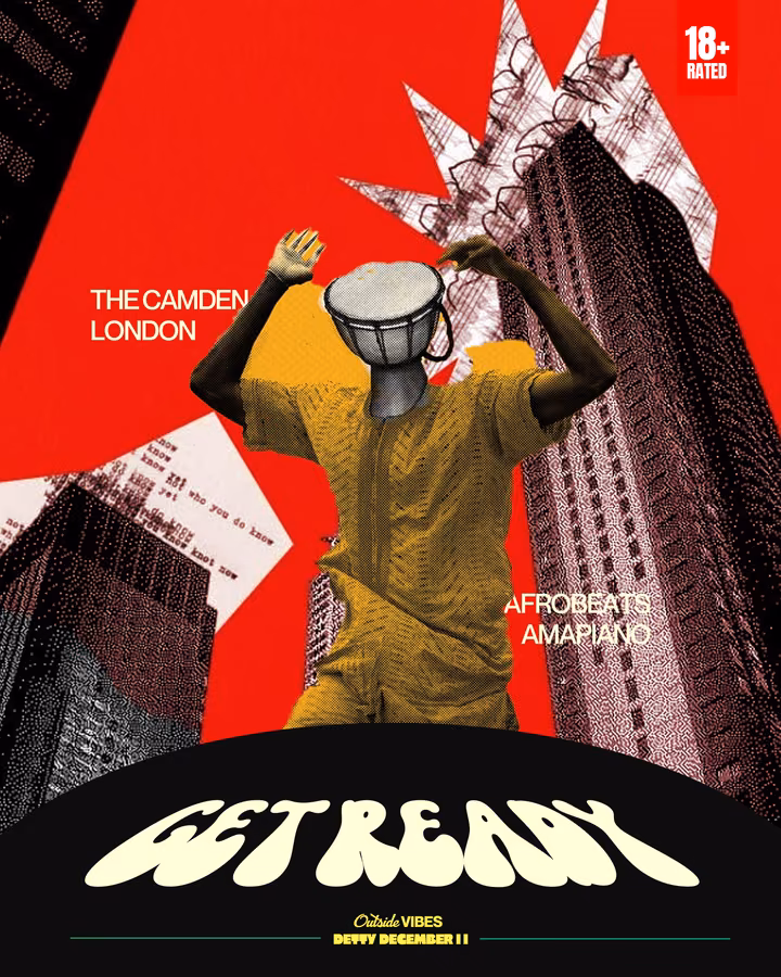 Neo-Brutalist Afrobeats Event Poster Design — UI design by Adekunle Adekola | Visual Designer