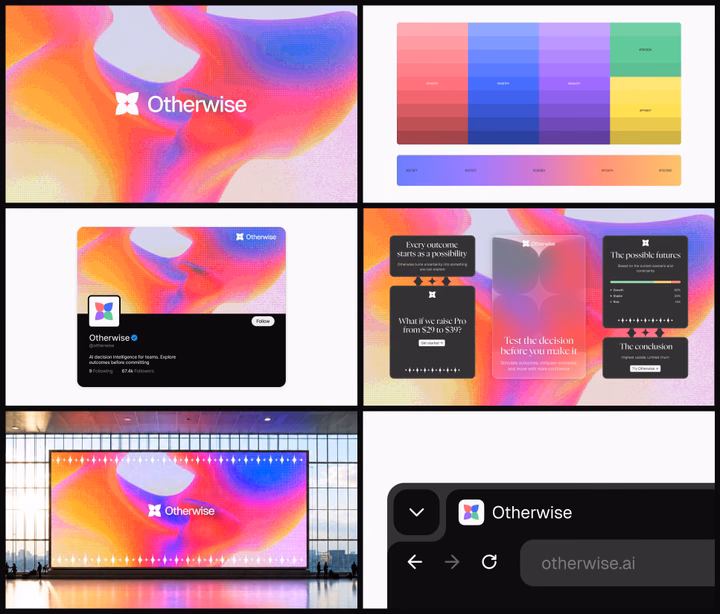 Otherwise AI Decision Intelligence Visual Identity — UI design by Alex