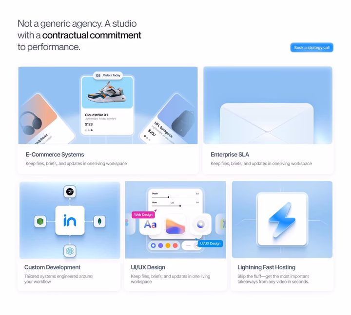 Interactive Bento Grid UI with Dynamic Animations — UI design by Ashik