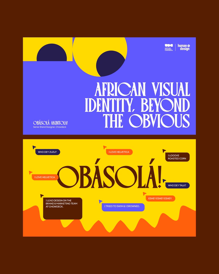 Bold African Visual Identity Presentation Deck — UI design by obásolá
