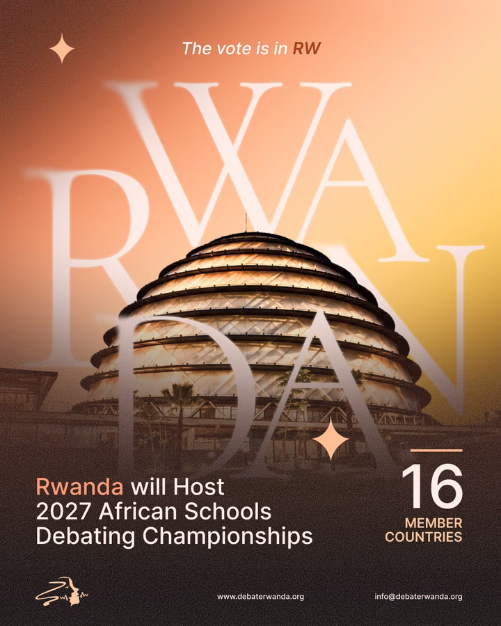 Editorial Rwanda Debating Championship Event Poster — UI design by Eji Branding ⛳