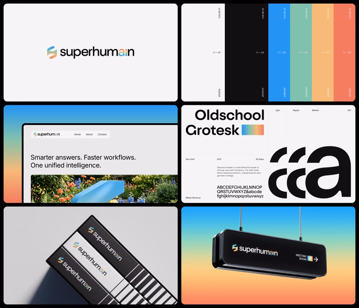 SuperHumain Brand Identity Design UI design inspiration
