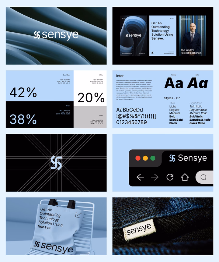 Sensye Brand Identity and Guidelines UI design inspiration