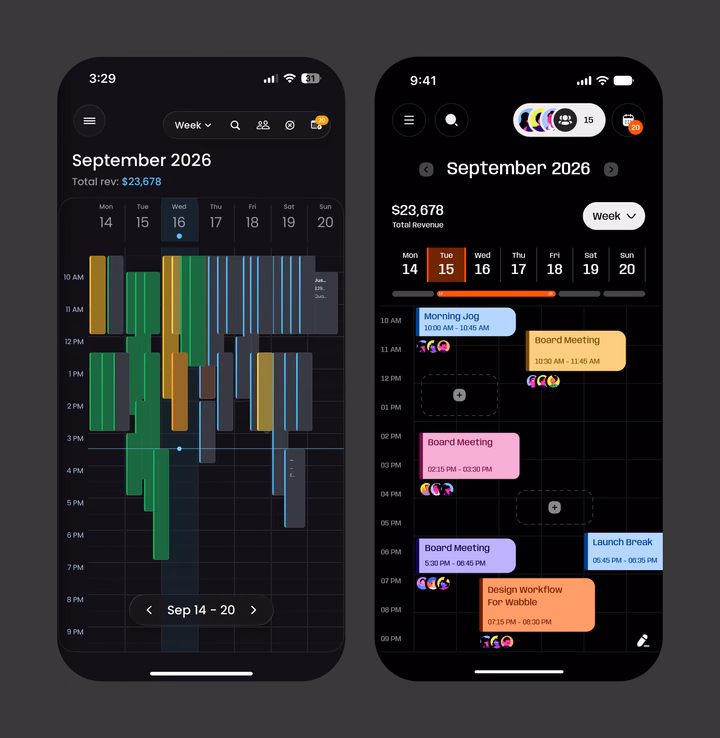 Calendar Mobile App Redesign UI design inspiration